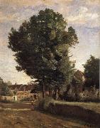 Corot Camille Entrance of Coubron Spain oil painting artist